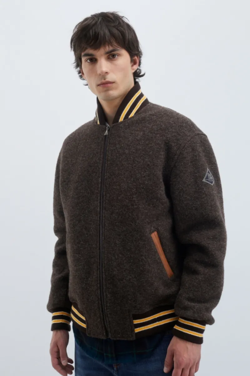 bomber_varsity_2.webp Roy Rogers Capispalla>Bomber Varsity MARRONE