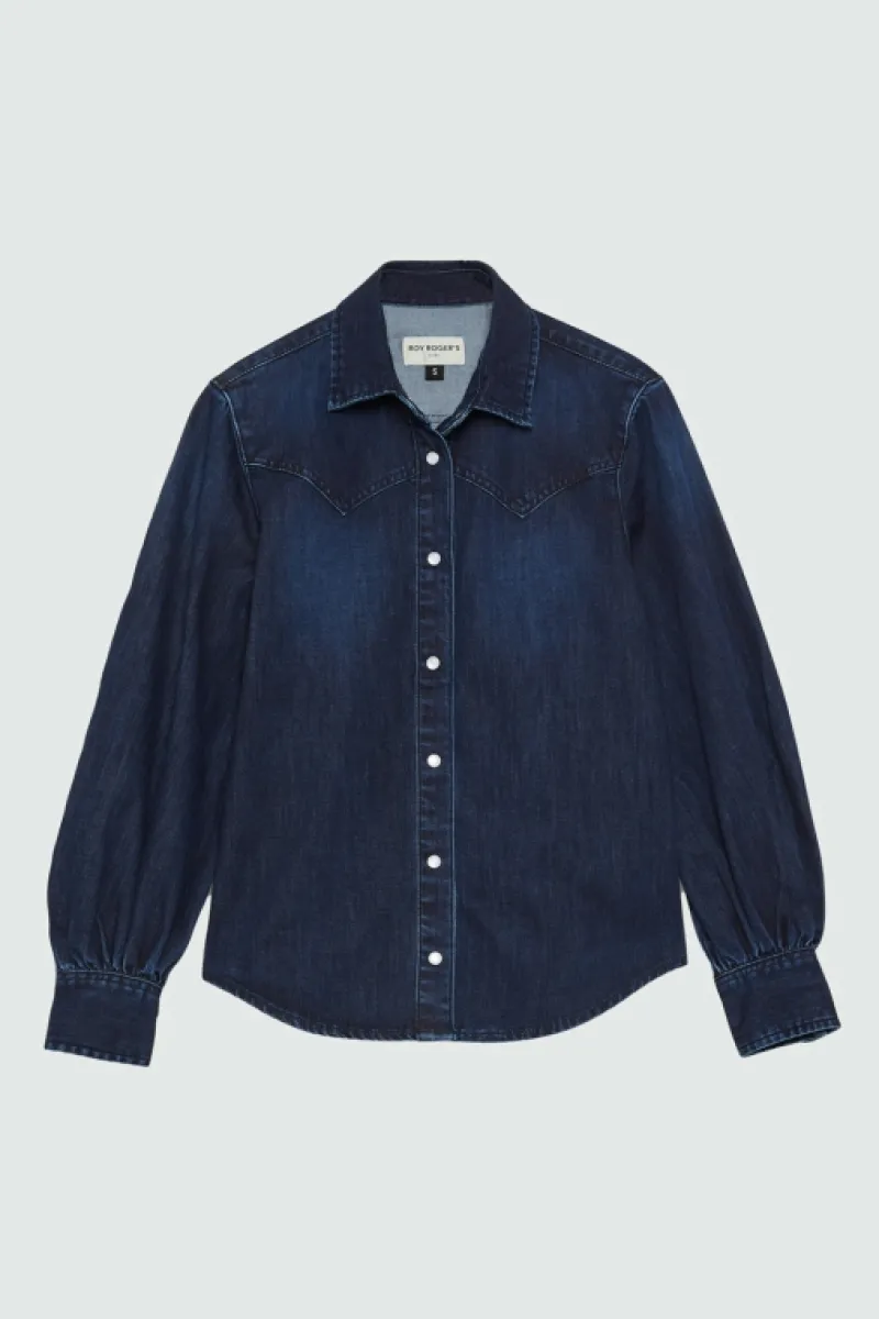 Roy Rogers Camicie>Camicia Auri In Denim BLU