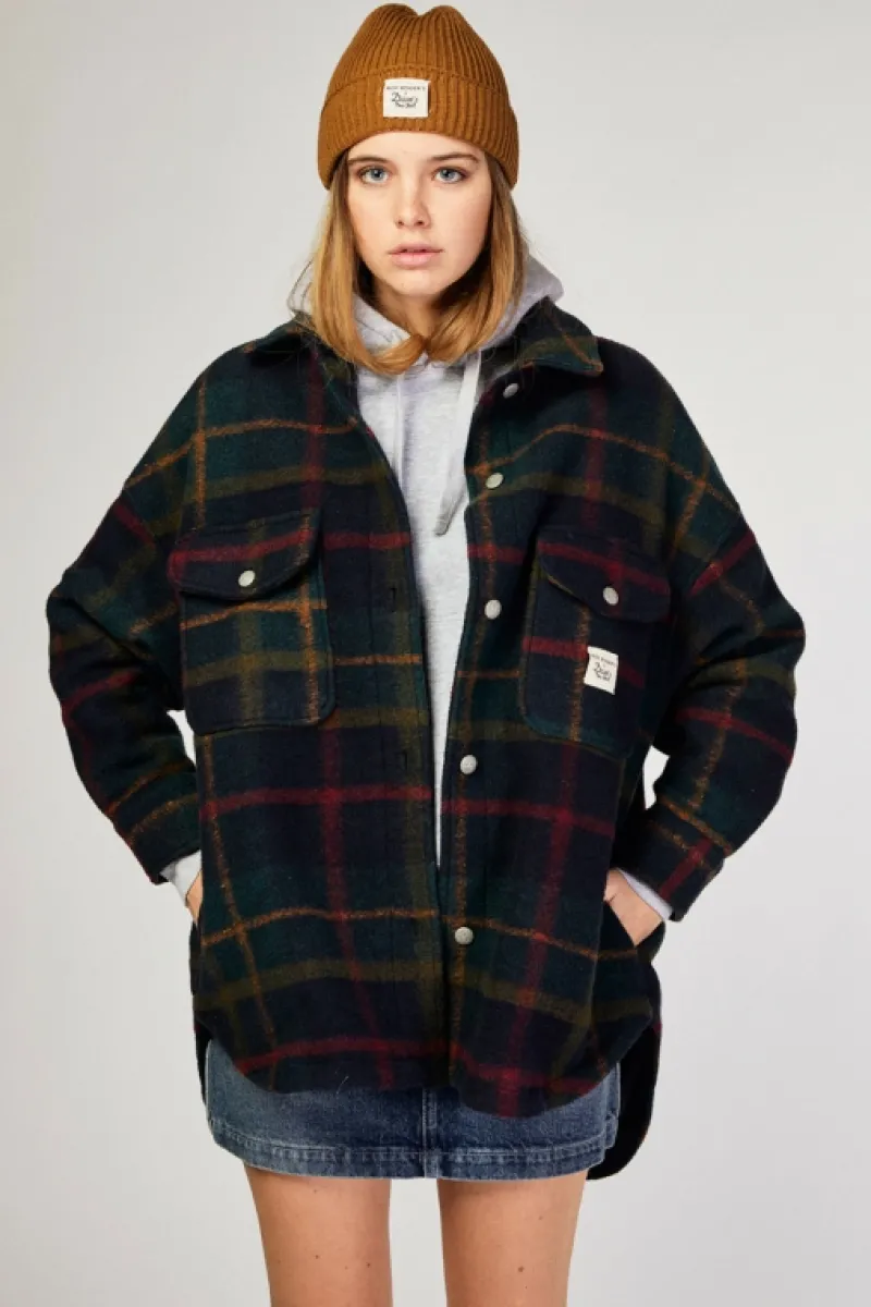 Roy Rogers Roy Roger's X Dave's Ny | Capispalla>Camicia Over Roy Roger's X Dave's Ny In Lana Check MULTICOLOR