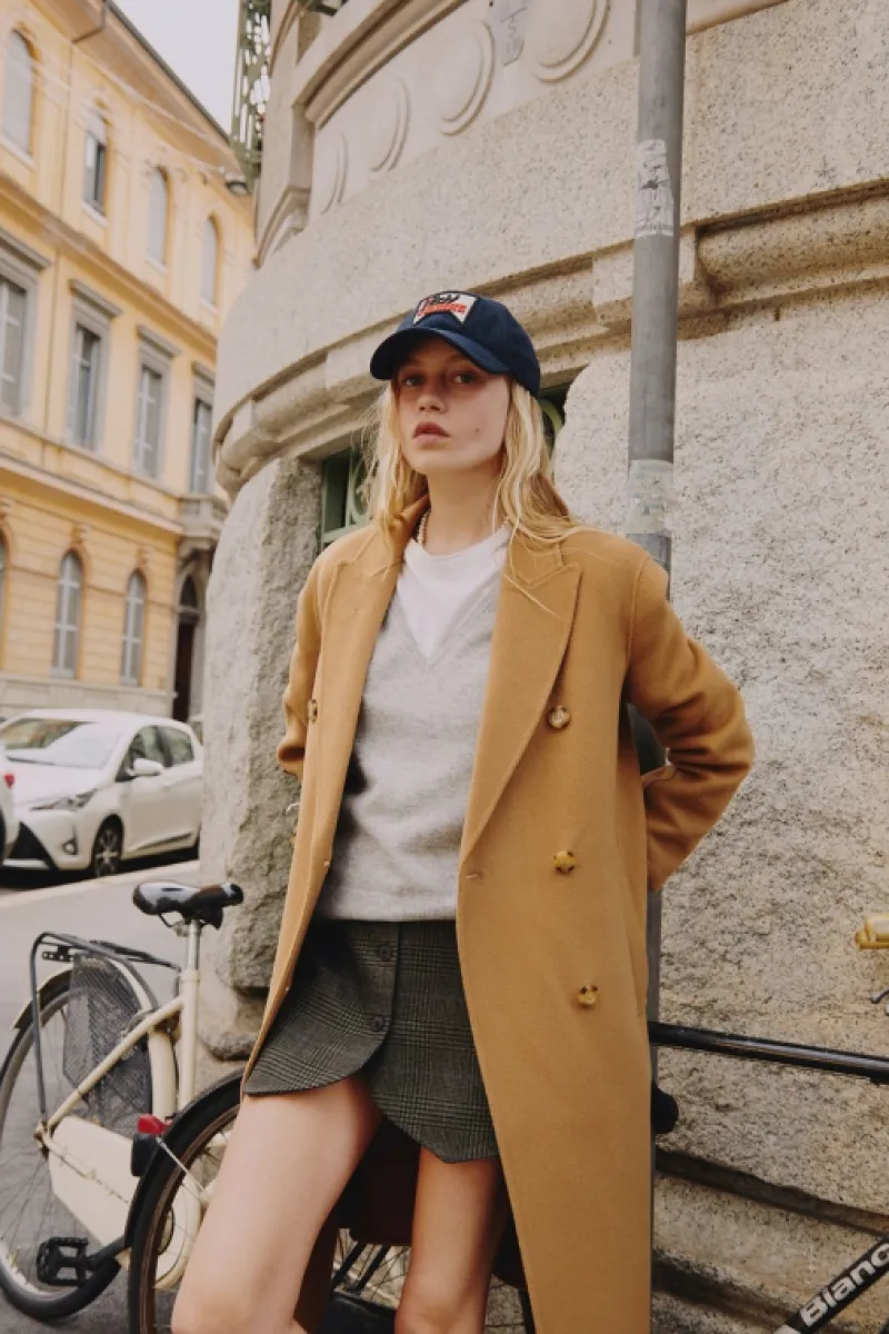 Roy Rogers Capispalla>Cappotto Doppiopetto In Lana BEIGE