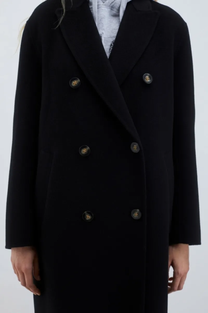 Roy Rogers Capispalla>Cappotto Doppiopetto In Lana NERO