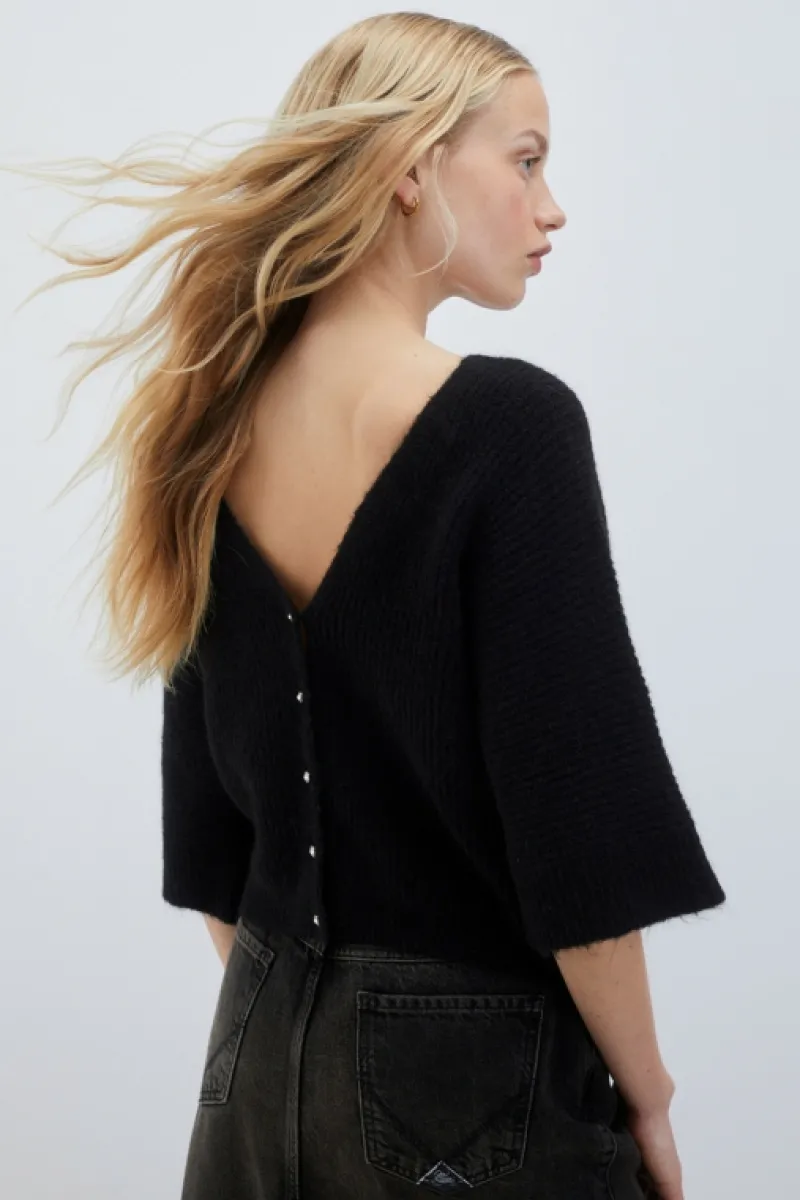 Roy Rogers Maglieria E Felpe>Cardigan Reverse In Alpaca NERO