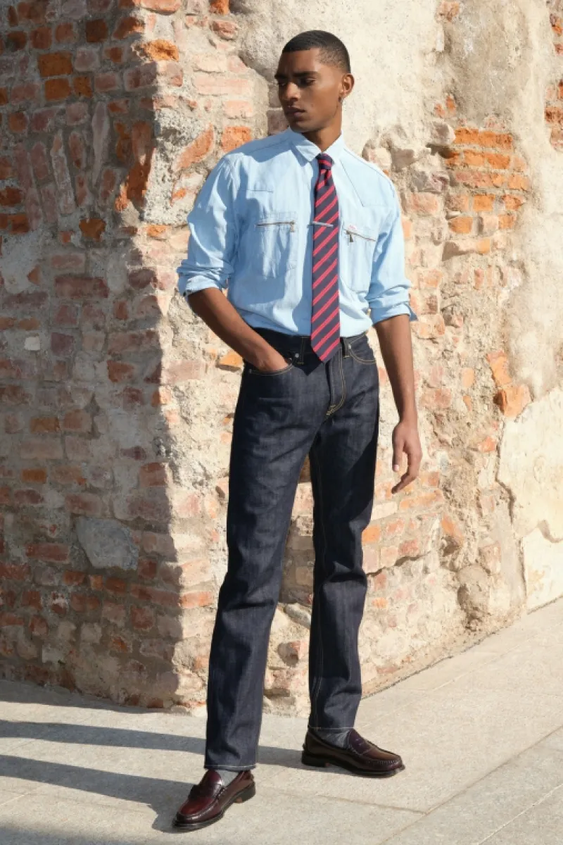 Roy Rogers Selvedge Bar | Jeans>Cult Wide Selvedge Bar Roy Roger's Denim Jap Raw BLU