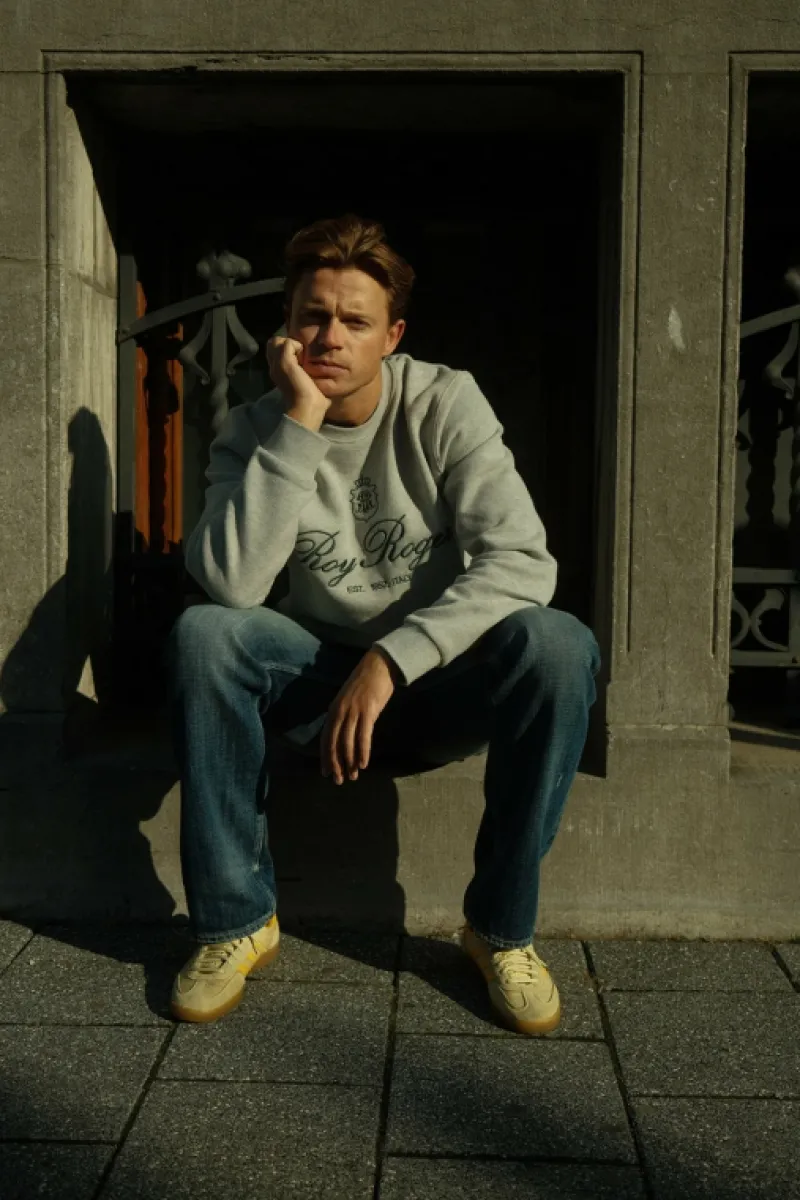 Roy Rogers Maglieria E Felpe>Felpa Girocollo Ricamo Est 1952 GRIGIO