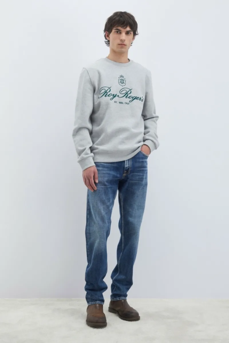 Roy Rogers Maglieria E Felpe>Felpa Girocollo Ricamo Est 1952 GRIGIO