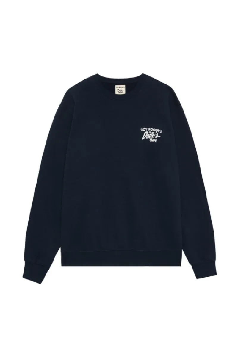Roy Rogers Roy Roger's X Dave's Ny | Maglieria E Felpe>Felpa Roy Roger's X Dave's Ny Con Stampa Cafe BLU