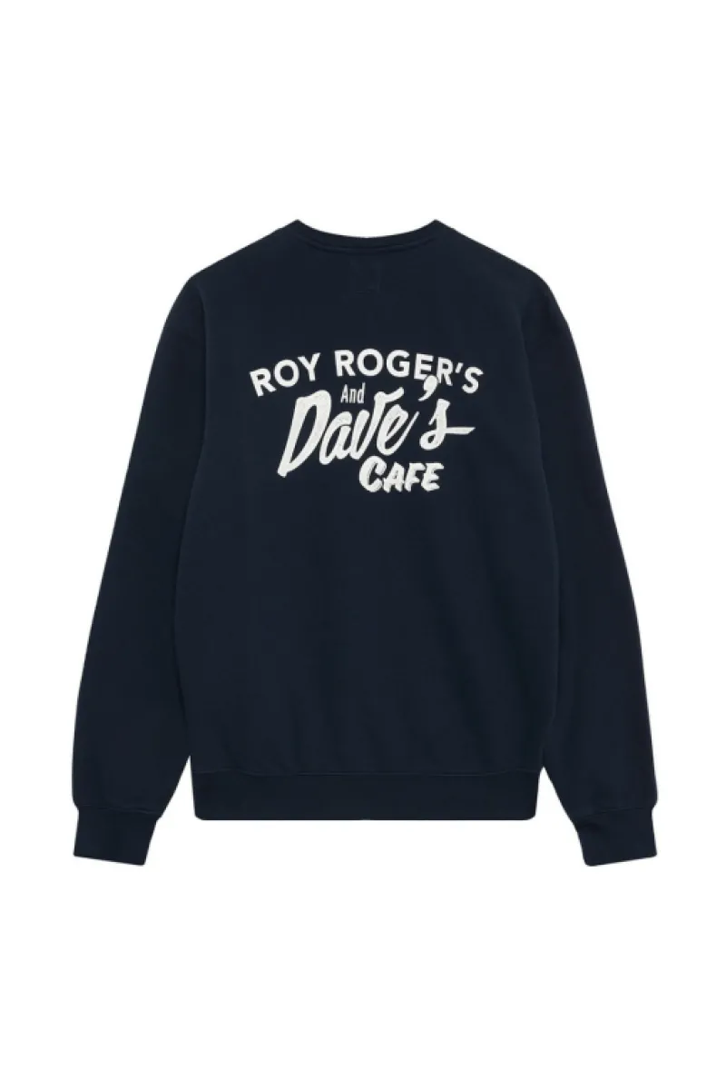 Roy Rogers Roy Roger's X Dave's Ny | Maglieria E Felpe>Felpa Roy Roger's X Dave's Ny Con Stampa Cafe BLU