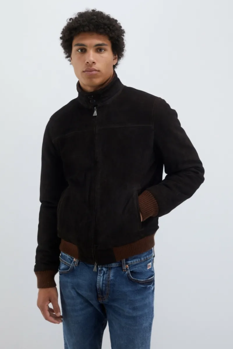 Roy Rogers Capispalla>Giacca Brando In Suede Washed MARRONE