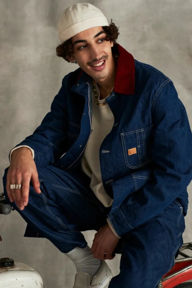 Roy Rogers Capispalla>Giacca Carcere 70th Denim Cimosa Rinse BLU