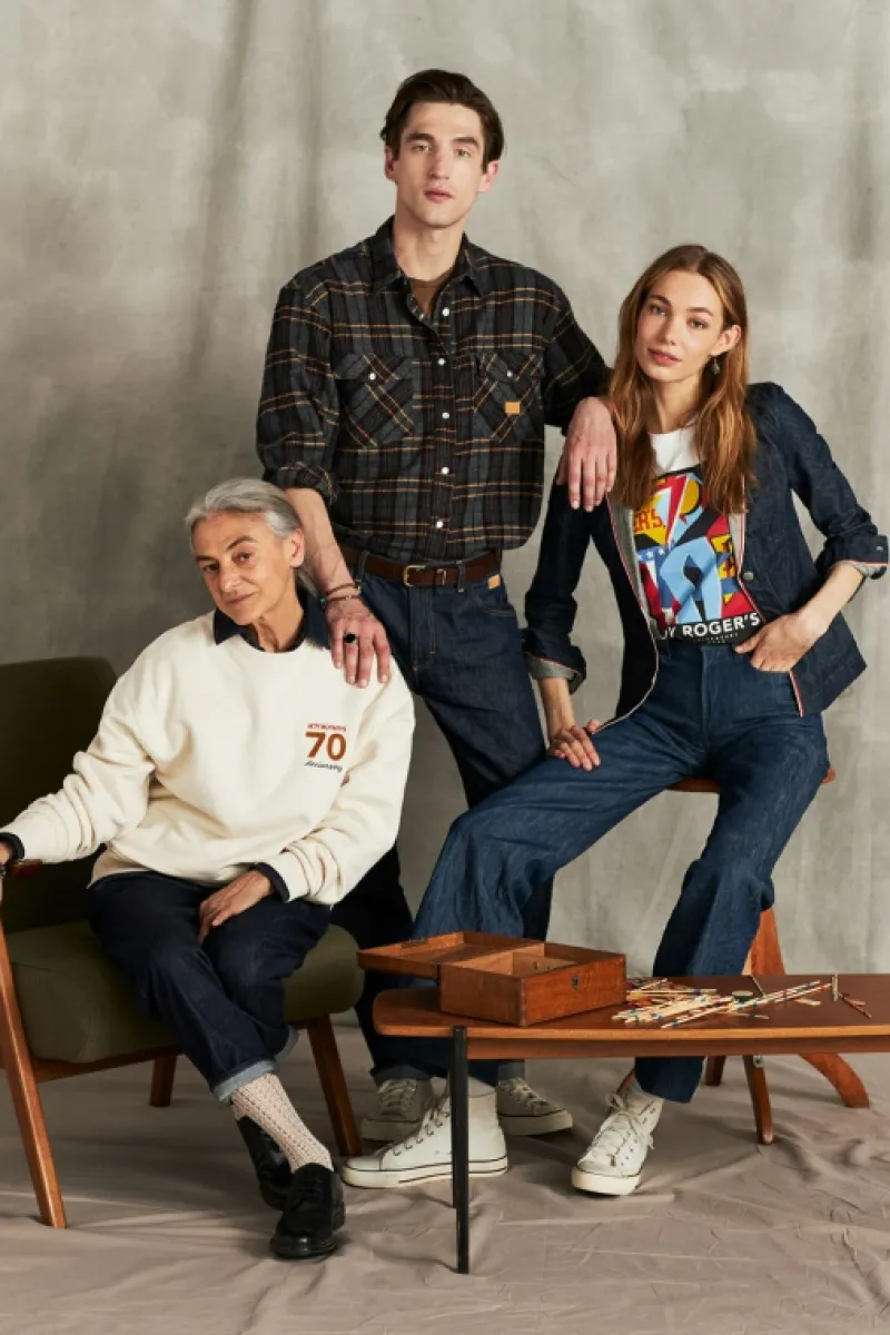 Roy Rogers Capispalla>Giacca Destrutturata 70th Denim Cimosa Rinse BLU