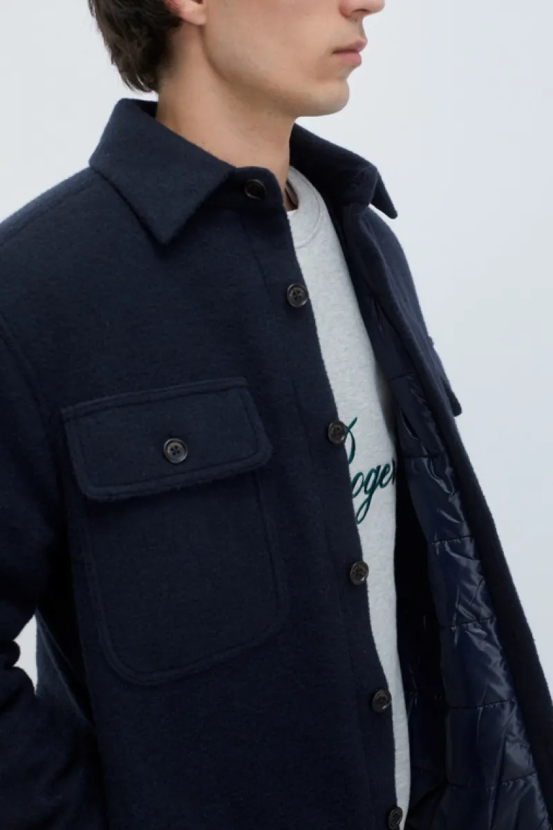 Roy Rogers Capispalla>Giacca Navy Light Melton BLU