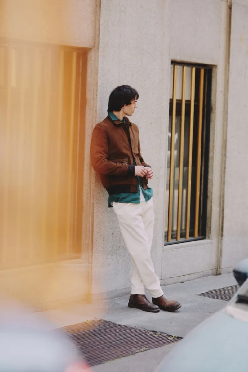 Roy Rogers Capispalla>Giacca Newman In Suede Vintage MARRONE