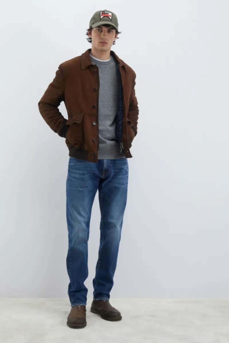 Roy Rogers Capispalla>Giacca Newman In Suede Vintage MARRONE