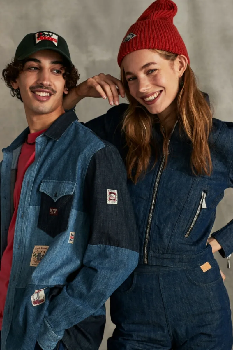 Roy Rogers Capispalla>Giubbino Archivio 70th Denim Rinse BLU