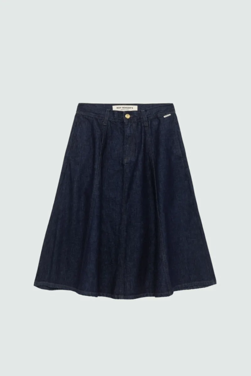 gonna_loren_denim_rinse_5.webp Roy Rogers Pantaloni E Gonne>Gonna Loren Denim Rinse BLU