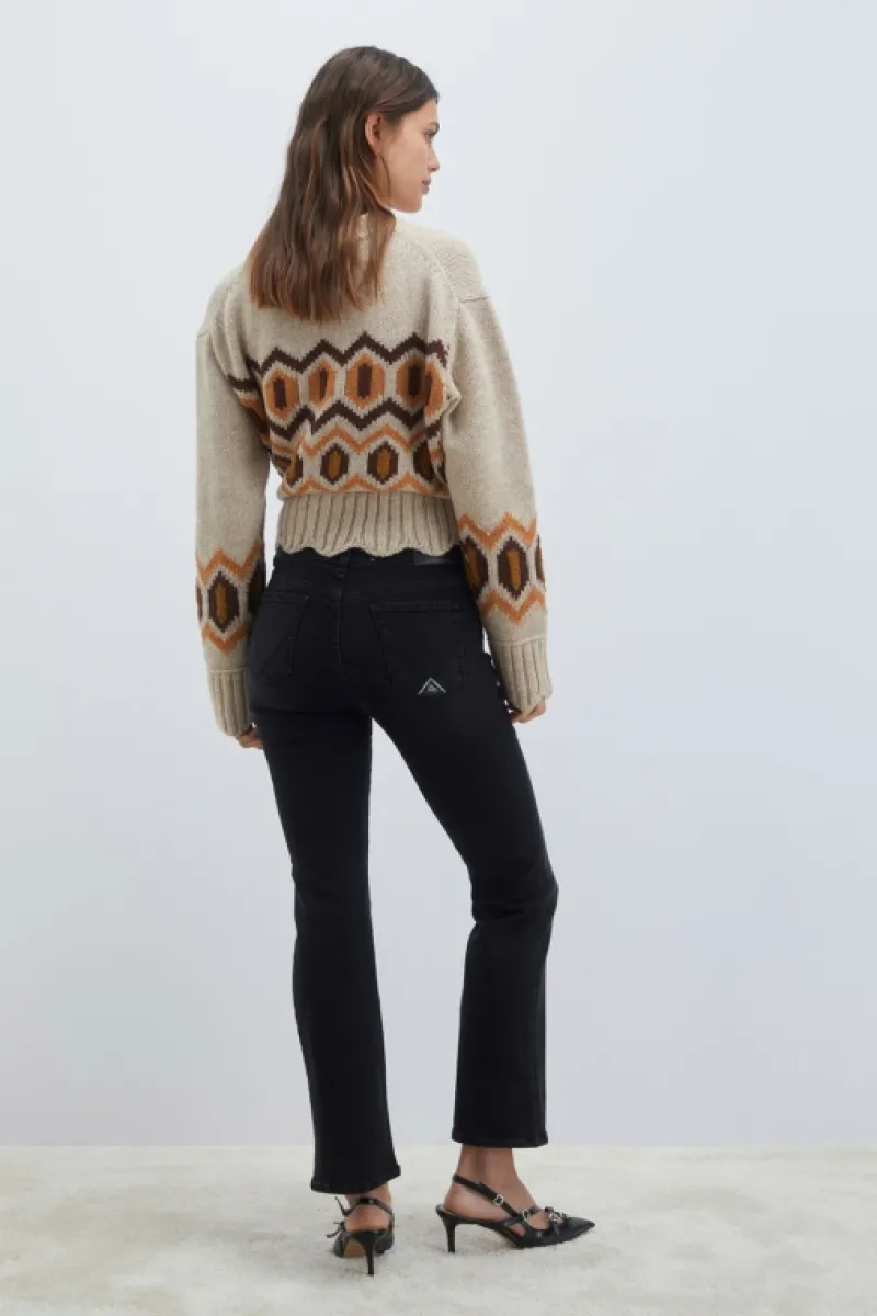 jeans_zandra_hem_soft_drew_3.webp Roy Rogers Jeans | Flare And Bootcut>Jeans Zandra Hem Soft Drew NERO