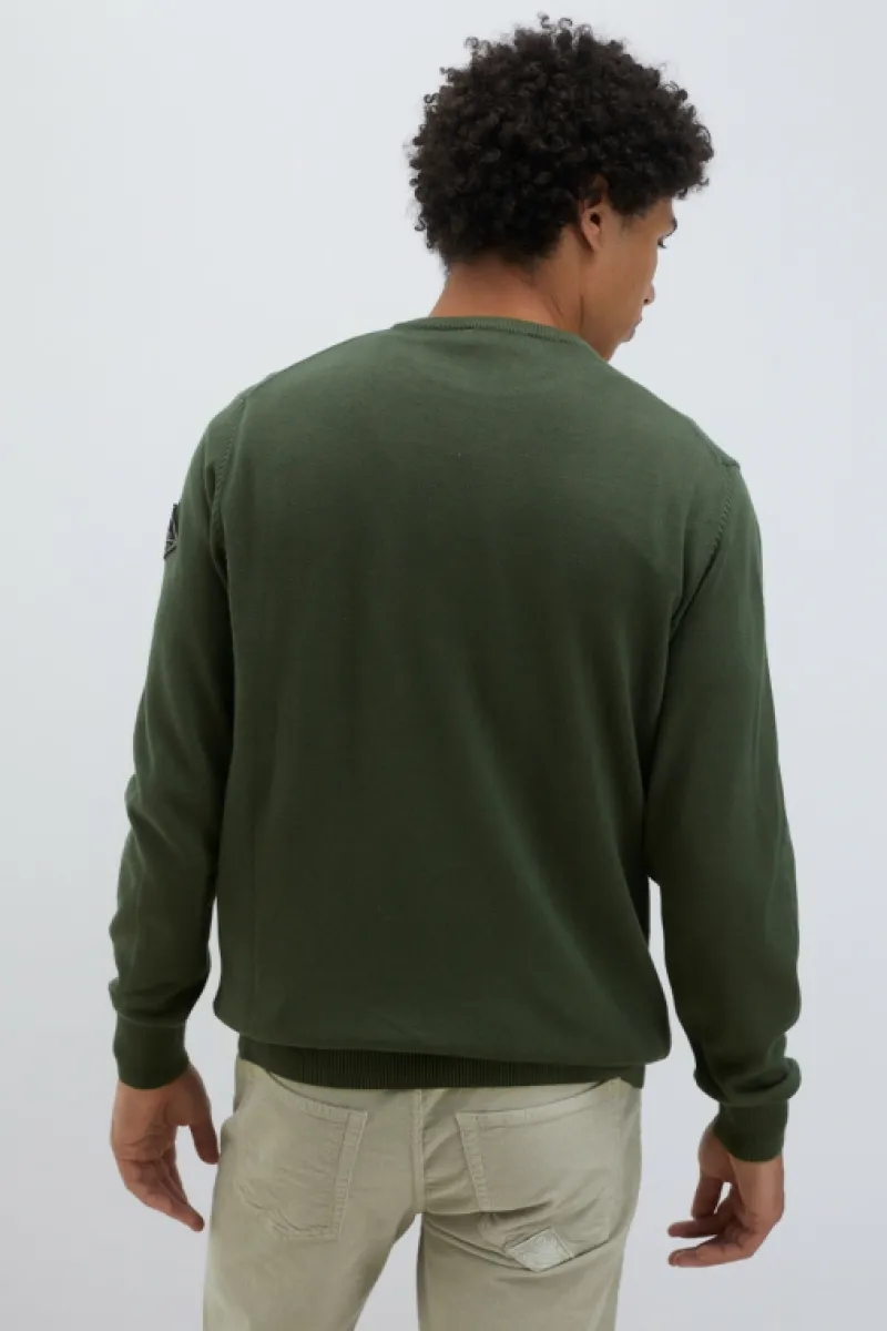 maglia_girocollo_in_cotone_3.webp Roy Rogers Maglieria E Felpe>Maglia Girocollo In Cotone VERDE