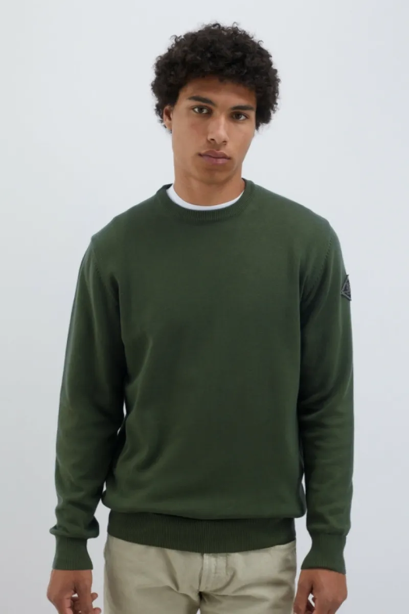 maglia_girocollo_in_cotone_4.webp Roy Rogers Maglieria E Felpe>Maglia Girocollo In Cotone VERDE