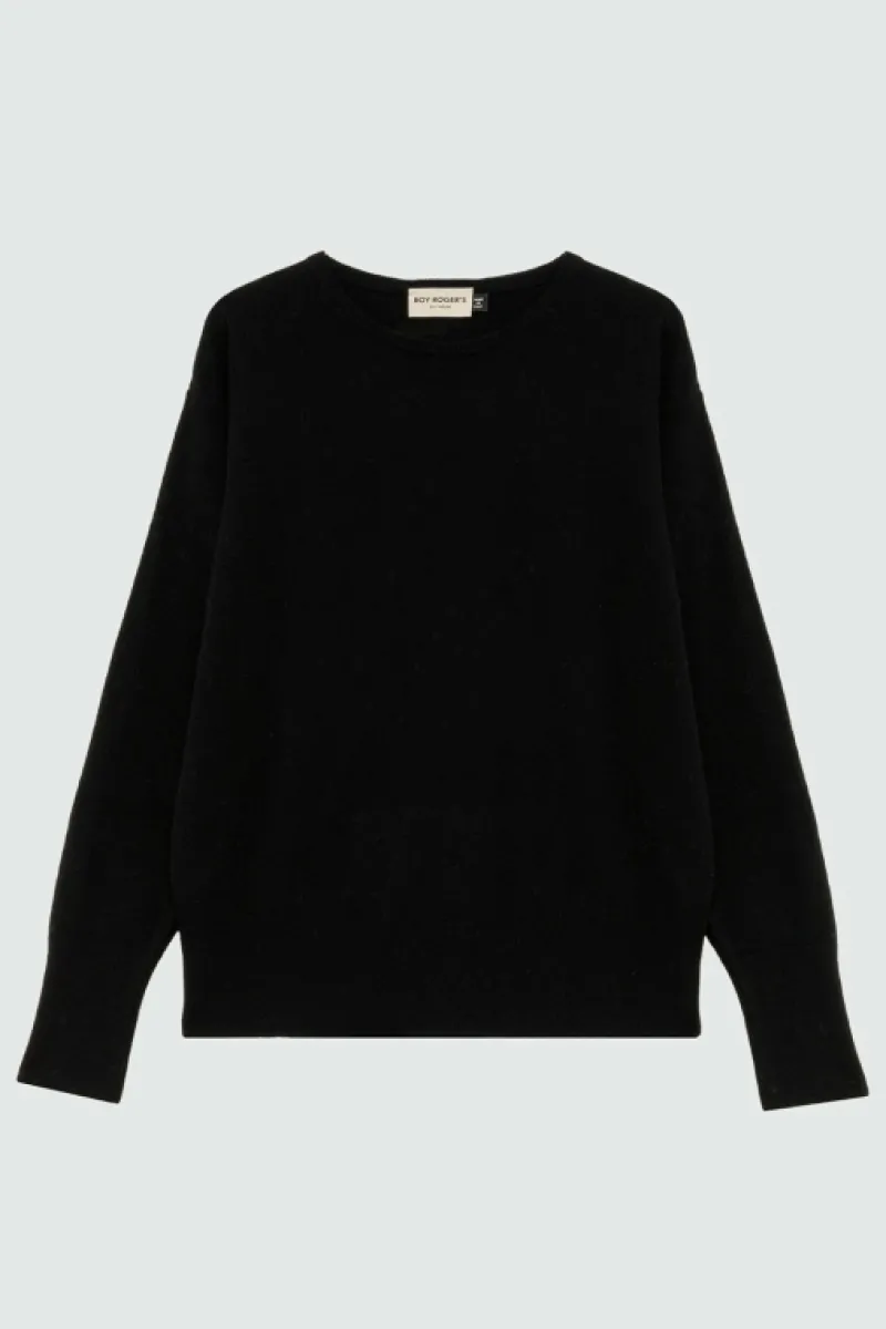 Roy Rogers Maglieria E Felpe>Maglia Girocollo In Lana E Cashmere NERO
