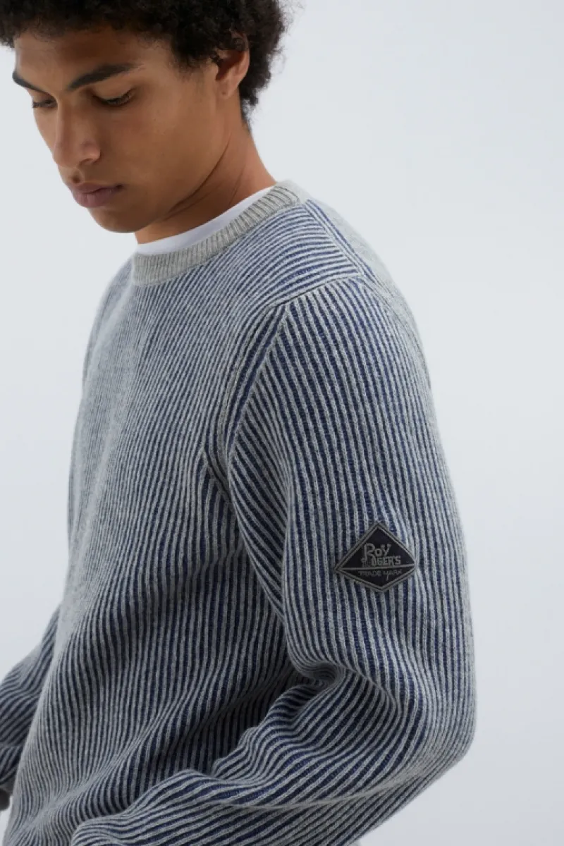 Roy Rogers Maglieria E Felpe>Maglia Girocollo In Lana E Cashmere Bicolor MULTICOLOR