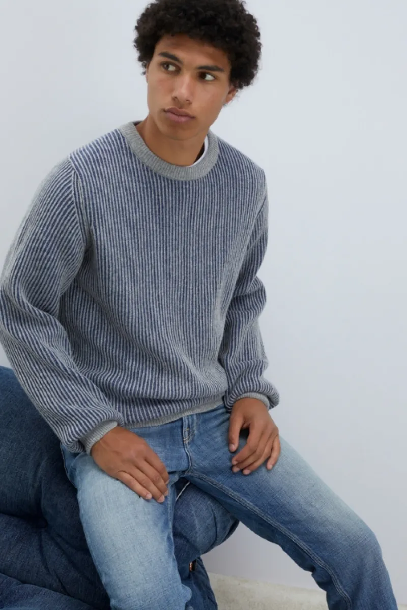 Roy Rogers Maglieria E Felpe>Maglia Girocollo In Lana E Cashmere Bicolor MULTICOLOR