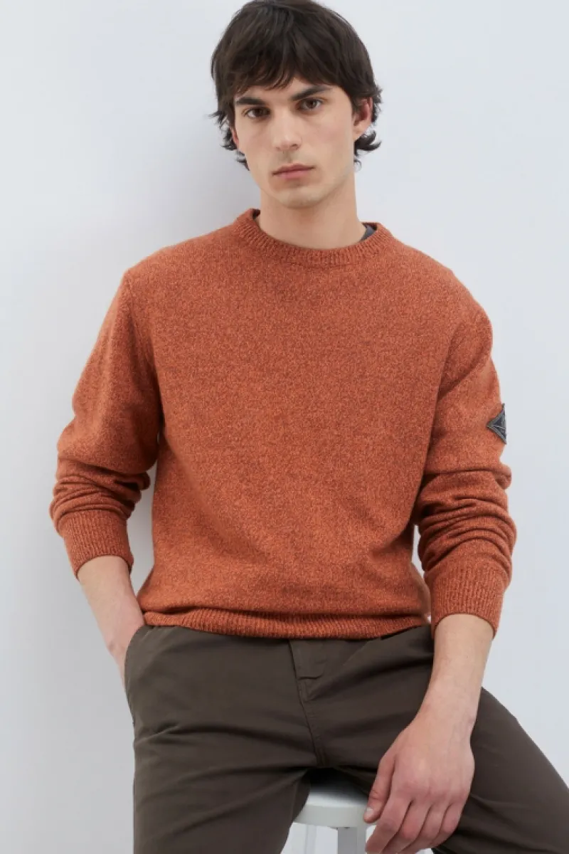 Roy Rogers Maglieria E Felpe>Maglia Girocollo In Lana E Cashmere Muline ROSSO