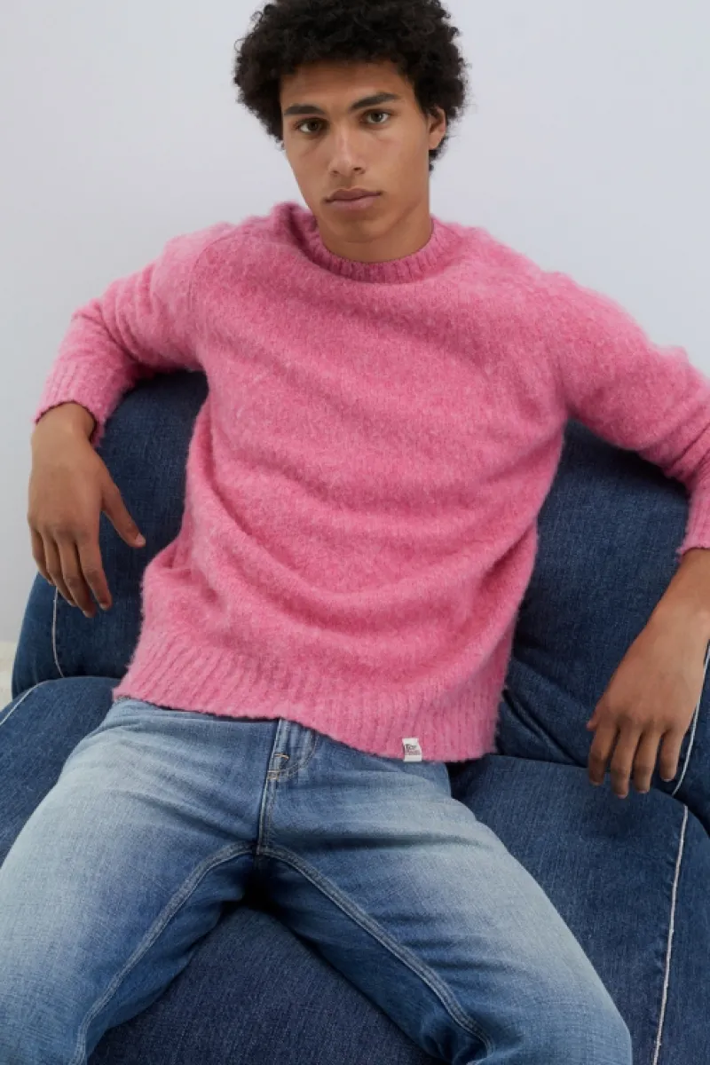 Roy Rogers Maglieria E Felpe>Maglia Girocollo In Lana Shetland Brushed ROSA