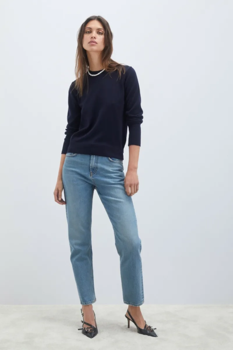 Roy Rogers Maglieria E Felpe>Maglia Girocollo In Pura Lana BLU