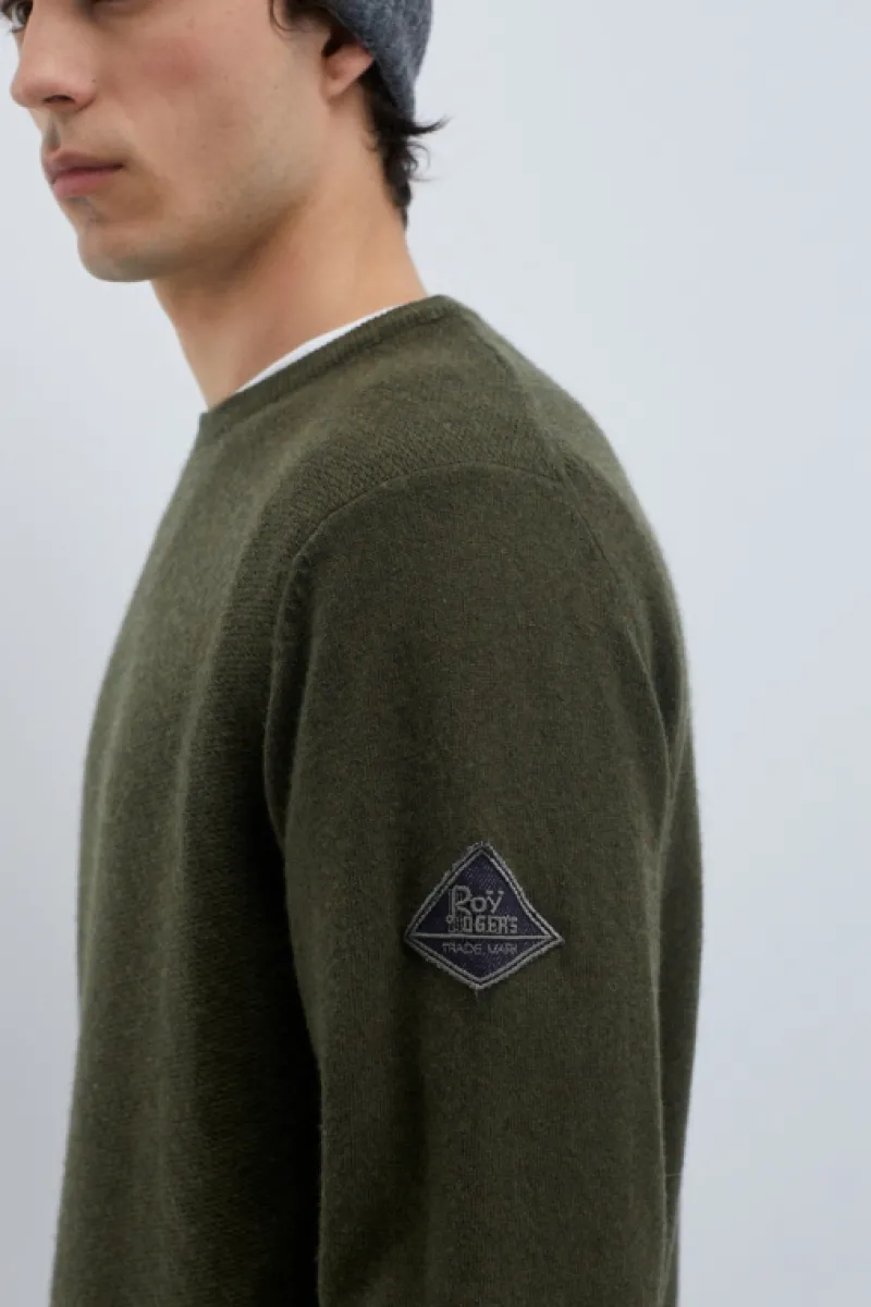 Roy Rogers Maglieria E Felpe>Maglia Girocollo Punto Stuoia In Lana E Cashmere VERDE
