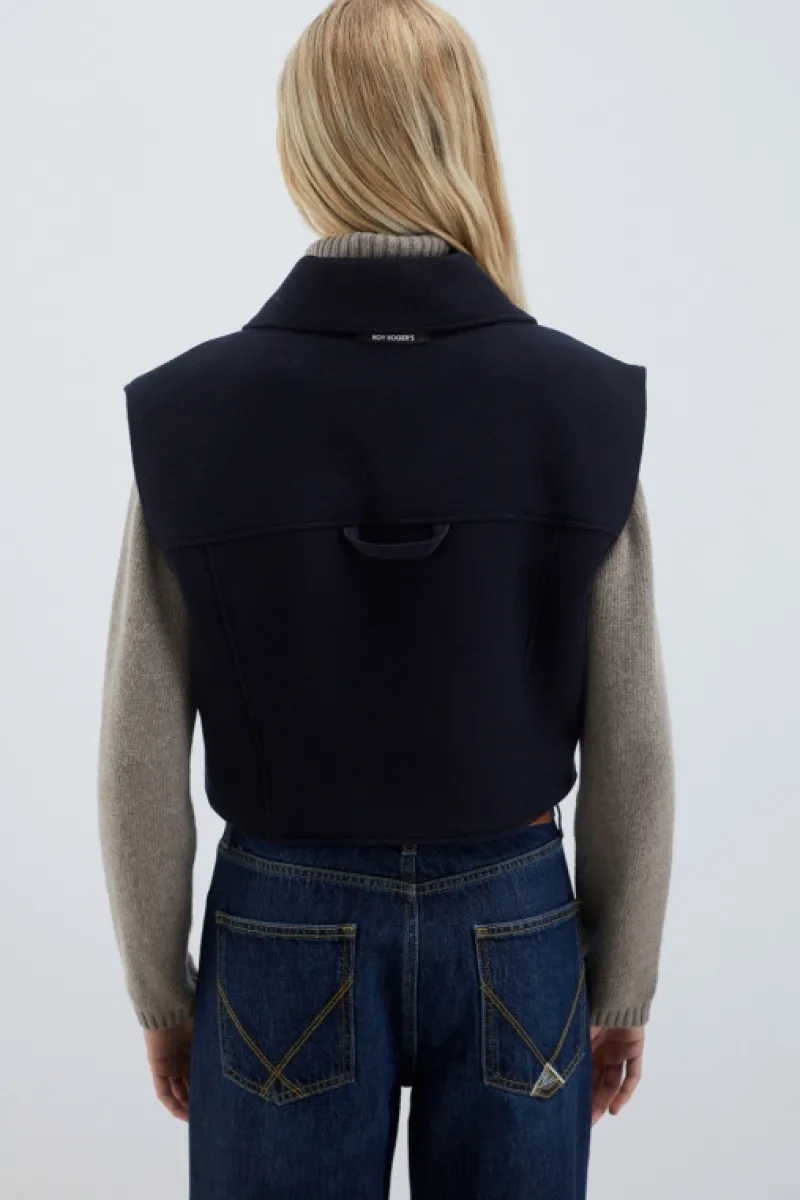 mini_gilet_melton_3.webp Roy Rogers Capispalla>Mini Gilet Melton BLU