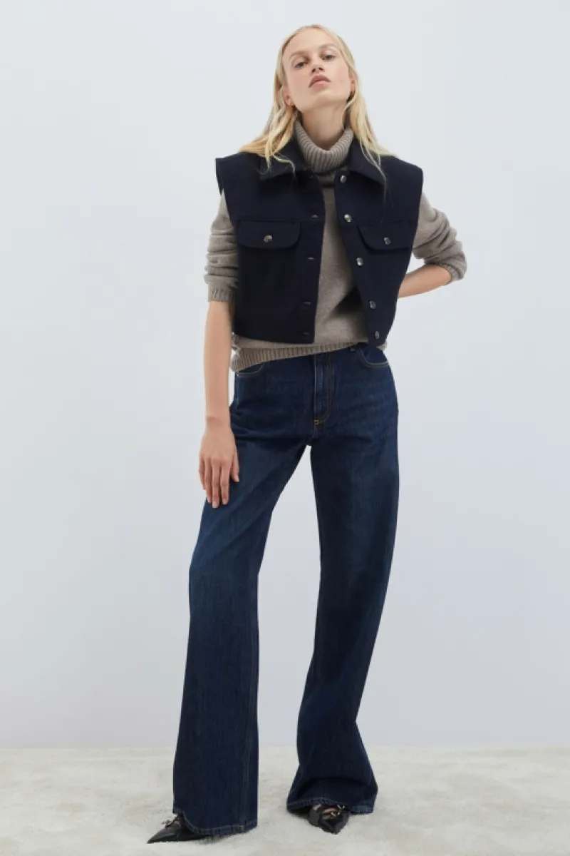 mini_gilet_melton_4.webp Roy Rogers Capispalla>Mini Gilet Melton BLU