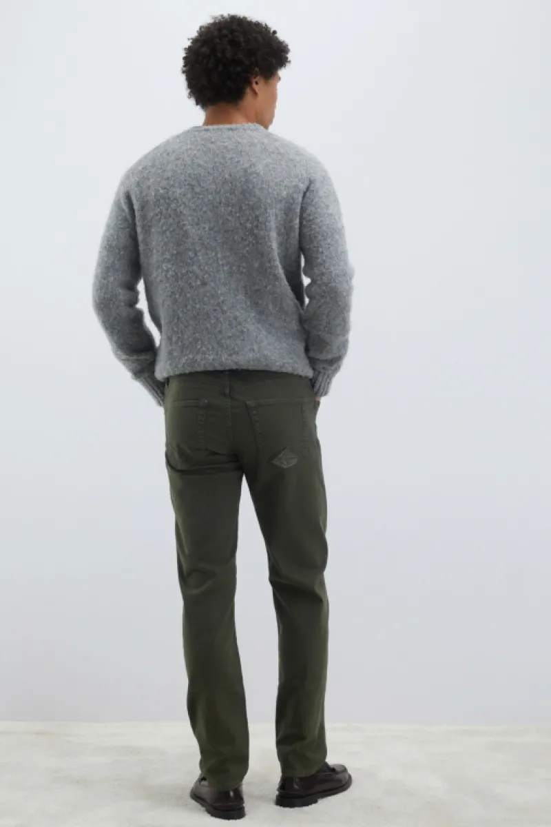 pantalone__plain_in_gabardina_3.webp Roy Rogers Pantaloni>Pantalone 517 Plain In Gabardina VERDE