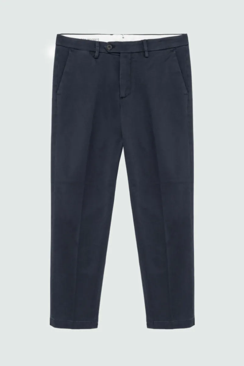 Roy Rogers Pantaloni>Pantalone Chino Conduit In Gabardina BLU