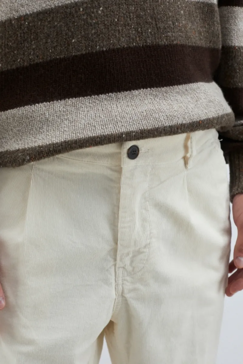 Roy Rogers Pantaloni>Pantalone Day Off In Velluto BIANCO