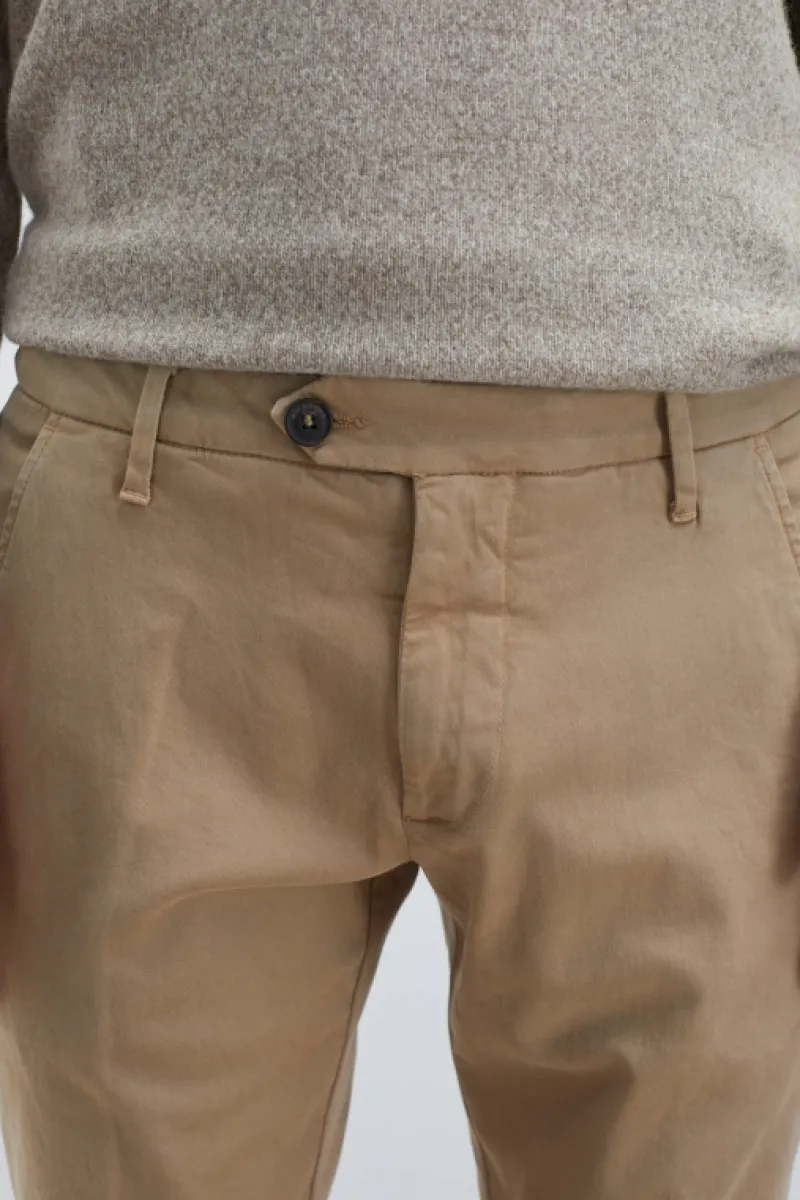 Roy Rogers Pantaloni>Pantalone New Rolf In Gabardina BEIGE