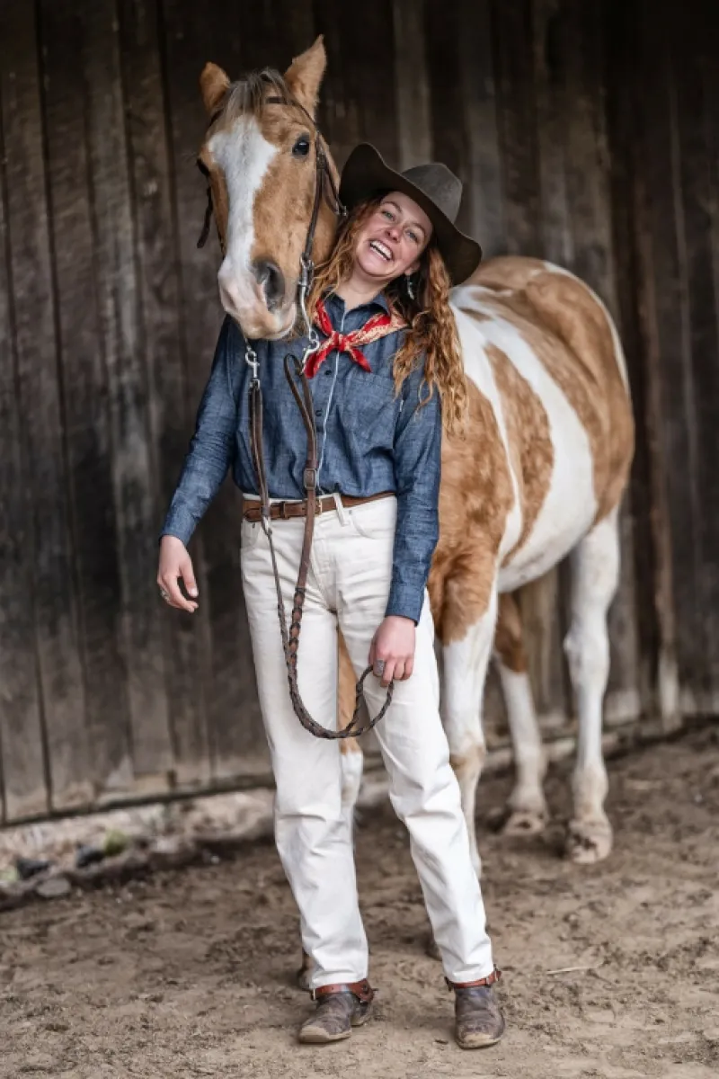 shirt_tiny_woman_jap_selvedge_chambray_rinse_7.webp Roy Rogers Camicie | Selvedge Bar>Shirt Tiny Woman Jap Selvedge Chambray Rinse BLU