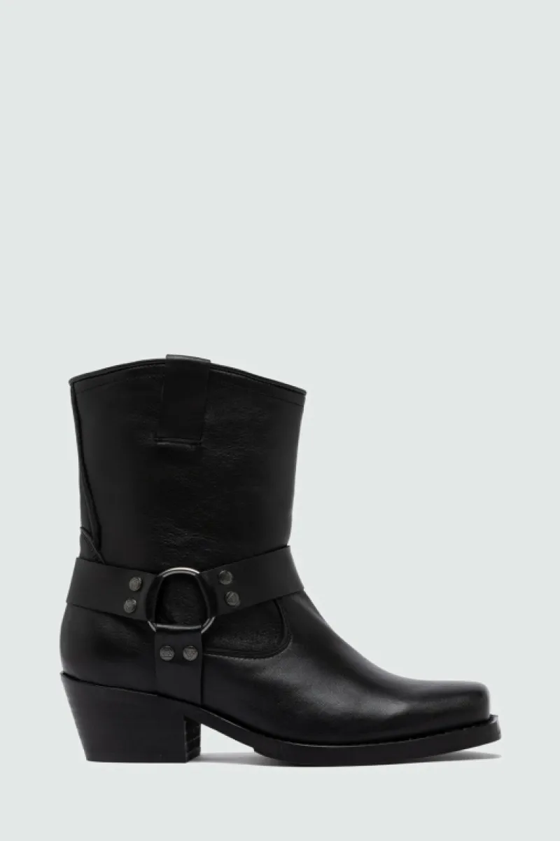 Roy Rogers Scarpe>Stivaletto Engineer In Pelle NERO