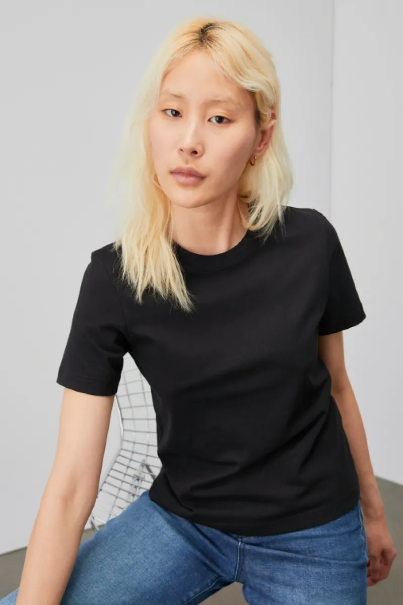 Roy Rogers Polo E T-shirts>T-shirt Girocollo In Jersey NERO