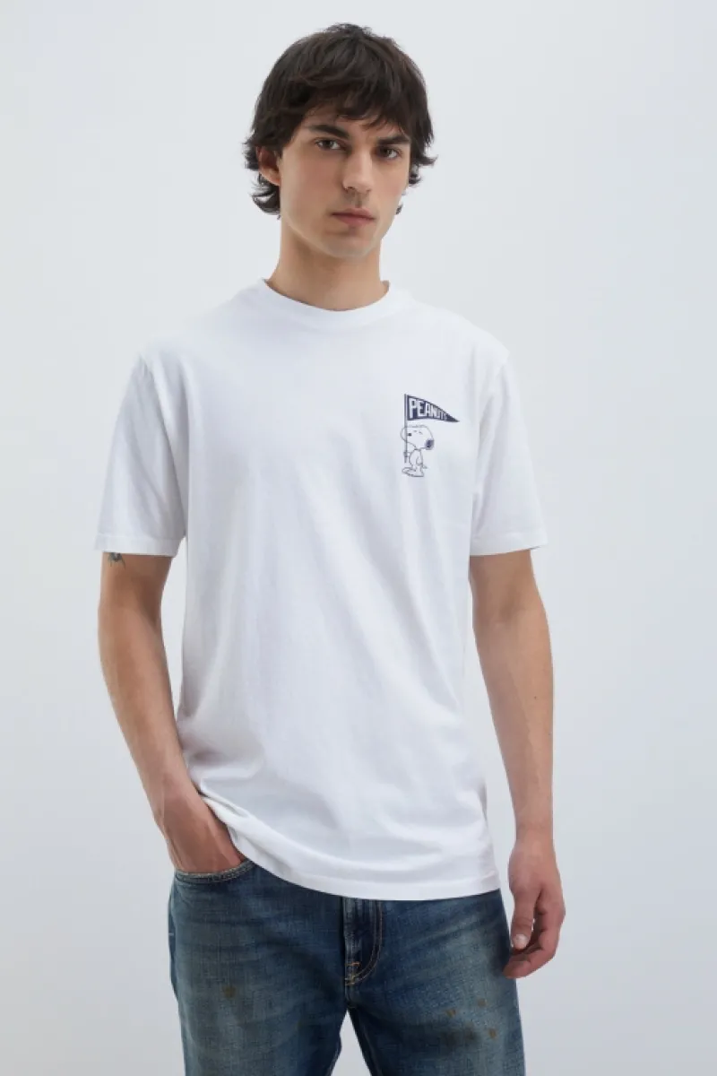 tshirt_girocollo_penuts_flag_4.webp Roy Rogers Polo E T-shirts>T-shirt Girocollo Penuts Flag BIANCO