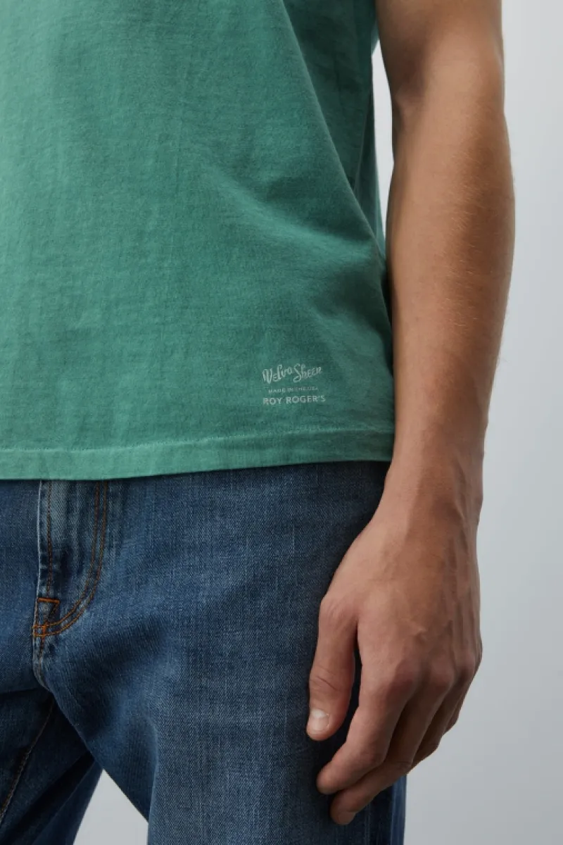 Roy Rogers Polo E T-shirts>T-shirt Girocollo Velva Sheen VERDE