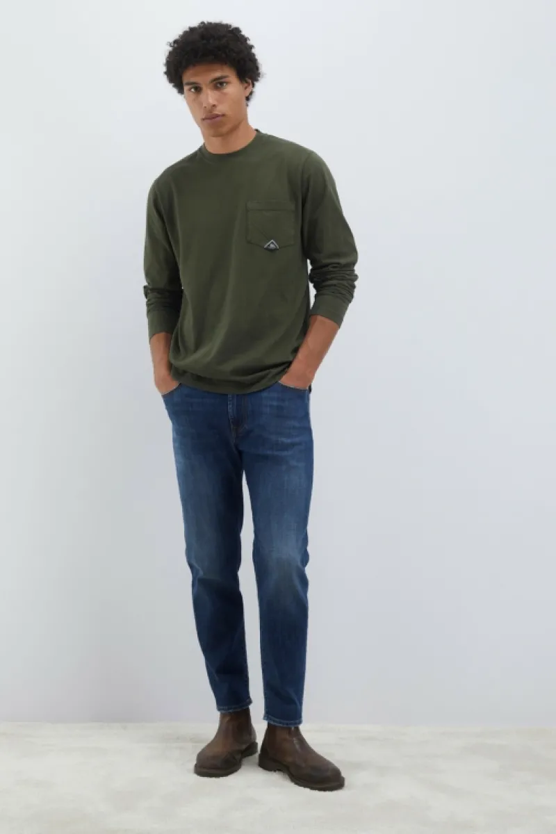 Roy Rogers Polo E T-shirts>T-shirt Pocket L/s In Jersey VERDE