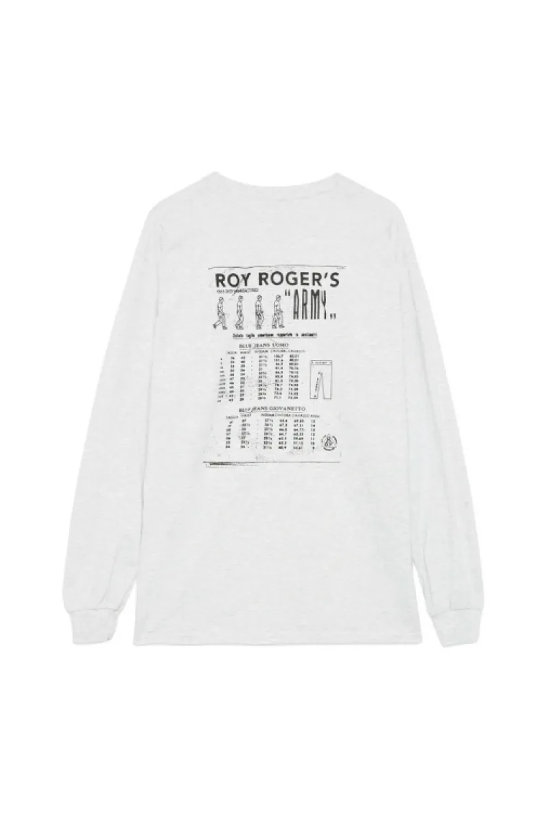 Roy Rogers Roy Roger's X Dave's Ny | Polo E T-shirts>T-shirt Roy Roger's X Dave's Ny Con Stampa Army GRIGIO