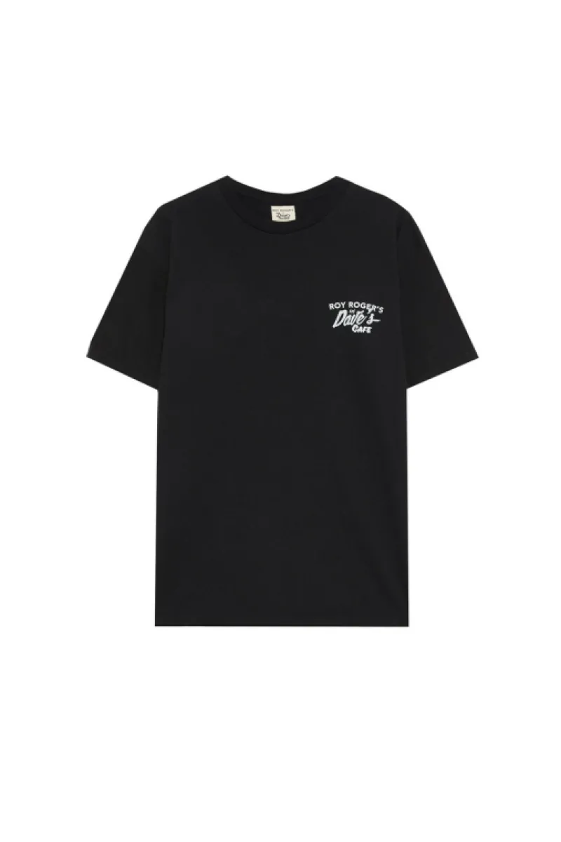 Roy Rogers Roy Roger's X Dave's Ny | Polo E T-shirts>T-shirt Roy Roger's X Dave's Ny Con Stampa Cafe NERO