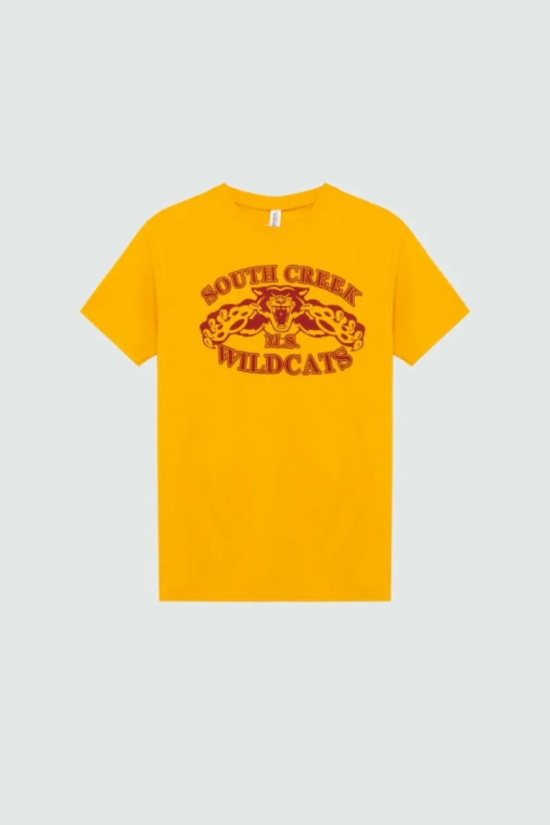 Roy Rogers Polo E T-shirts>T-shirt Vintage Stampa Wildcats GIALLO