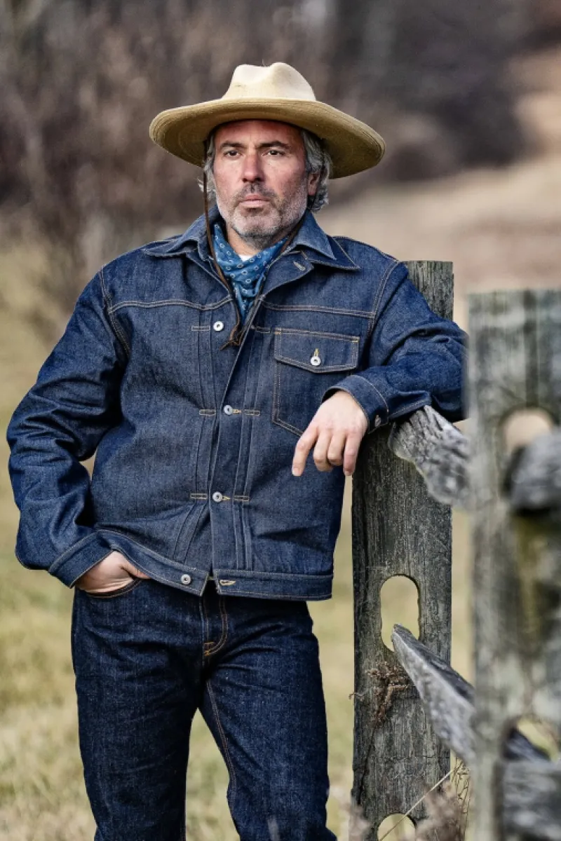 Roy Rogers Selvedge Bar | Capispalla>Type X Man U.s.a. Selvedge Denim Raw BLU