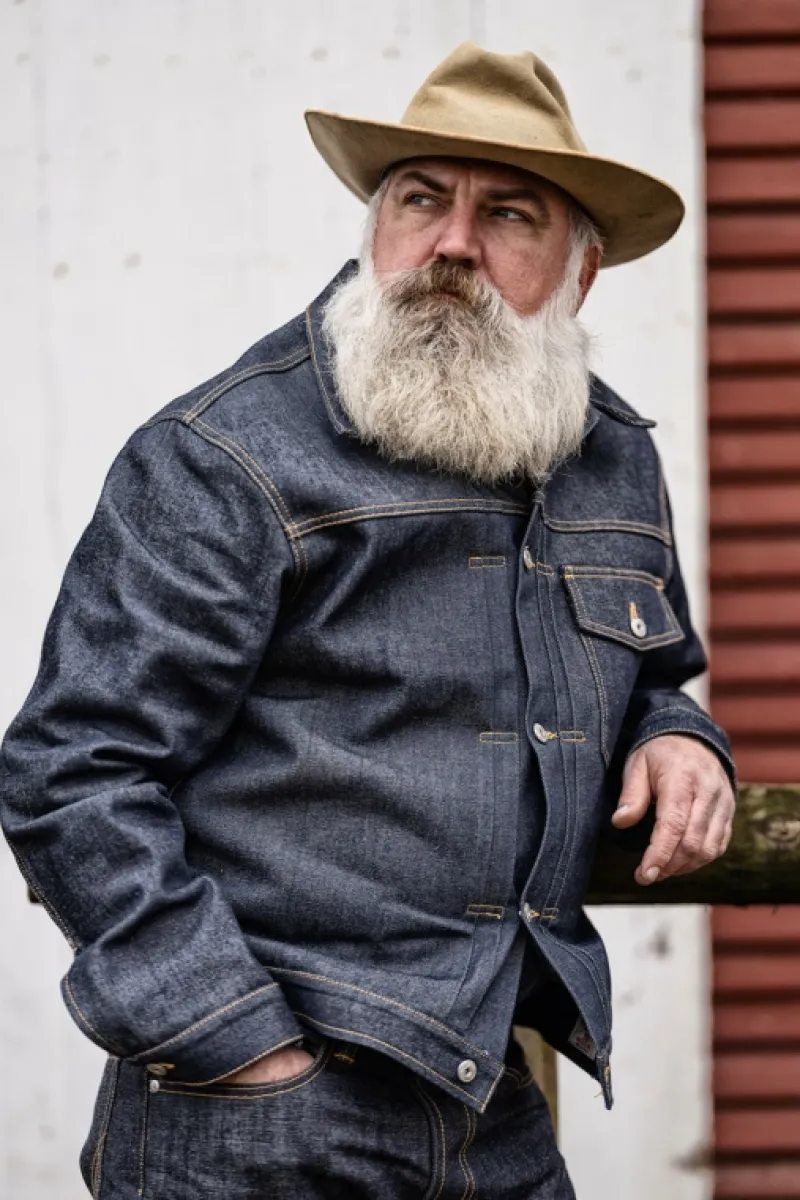 Roy Rogers Selvedge Bar | Capispalla>Type X Man U.s.a. Selvedge Denim Raw BLU