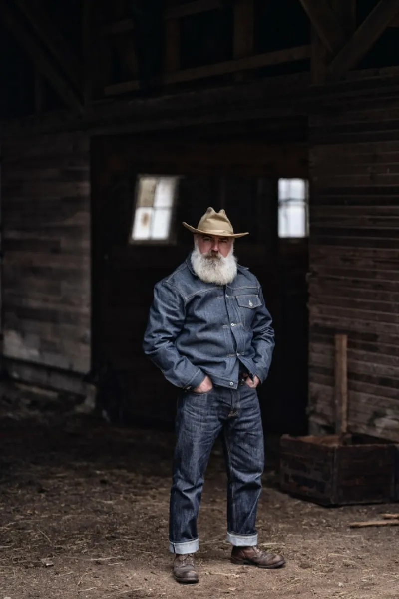 Roy Rogers Selvedge Bar | Capispalla>Type X Man U.s.a. Selvedge Denim Raw BLU